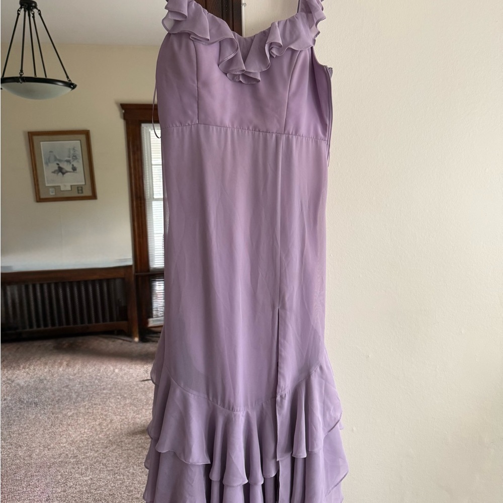Birdy Grey Lavender Ruffle Tiered Dress